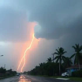 tempestade laranja em Dourados